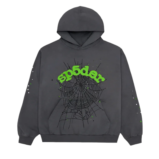 Sp5der Hoodie Grey/Green